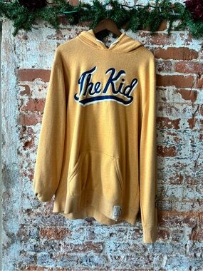 ROOTS OF FLIGHT HoodedKen Griffey Jr. Sweatshirt in Mustard